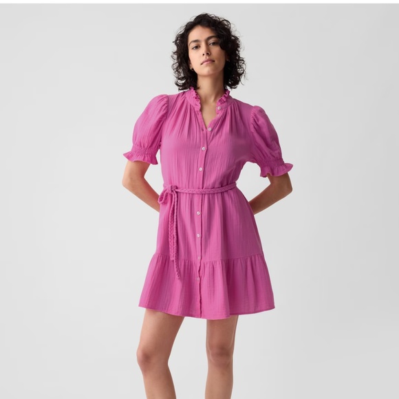 Pink Gap Crepe Dress NWT size L - Picture 1 of 2
